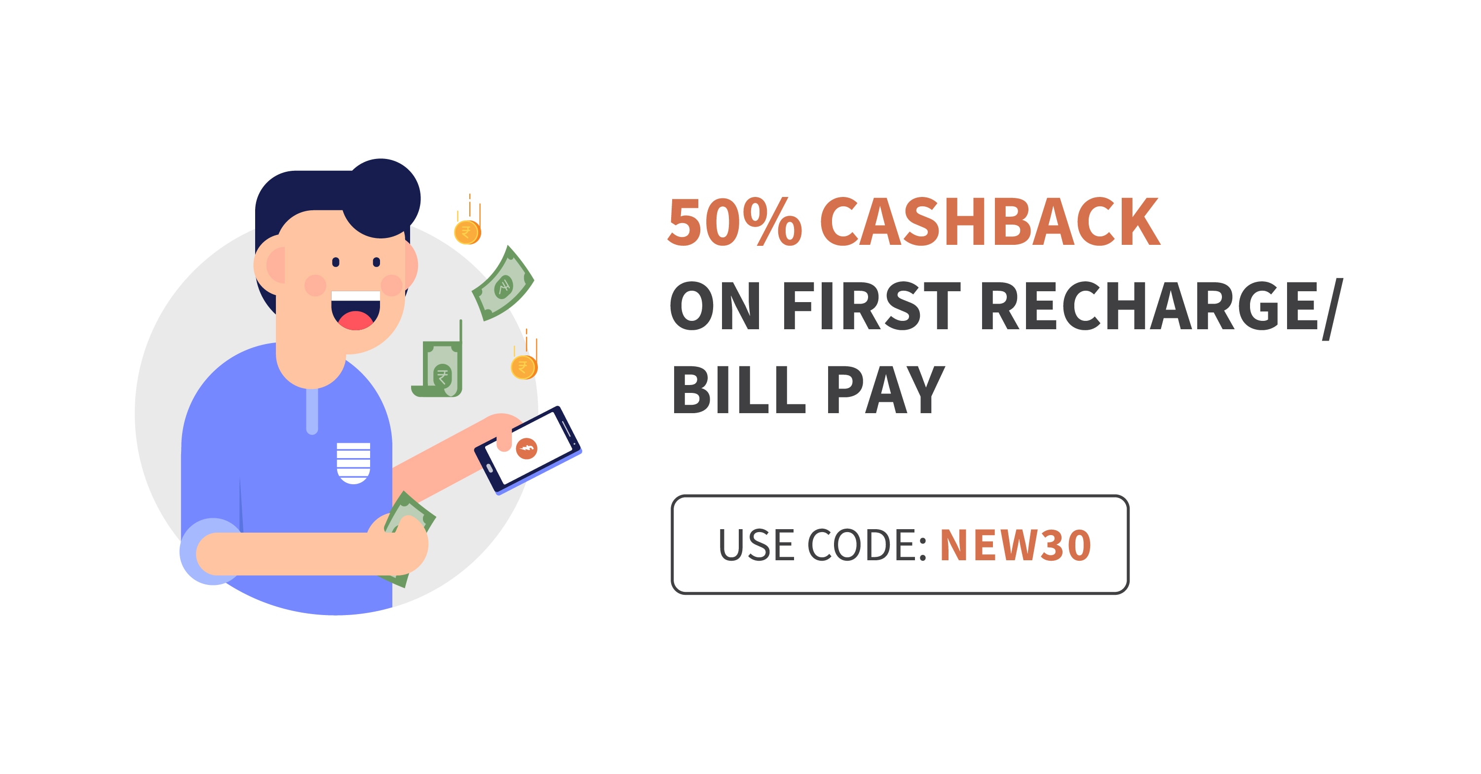 50% Cashback on Bill Payment
